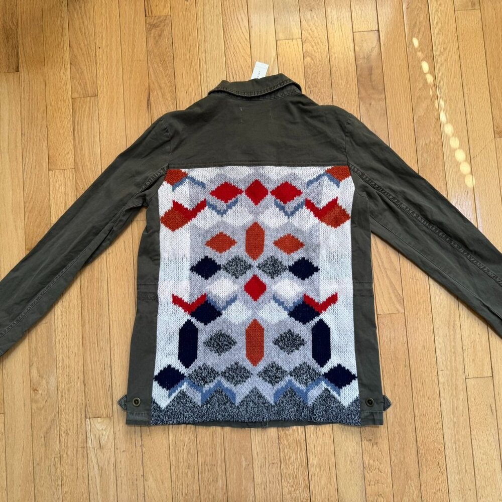 Anthropologie Knitted Back Utility Jacket – Size S – NWT